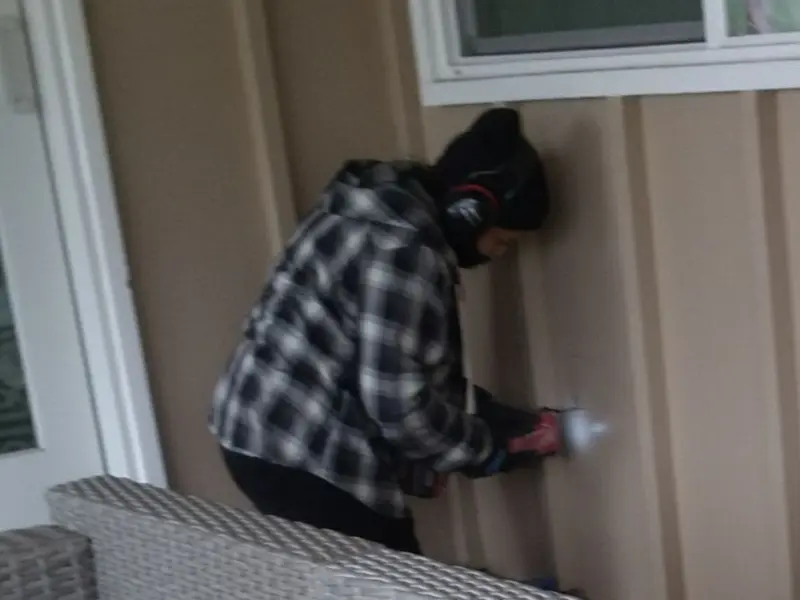 Professional electrician installing an exterior outlet in Mount Shasta