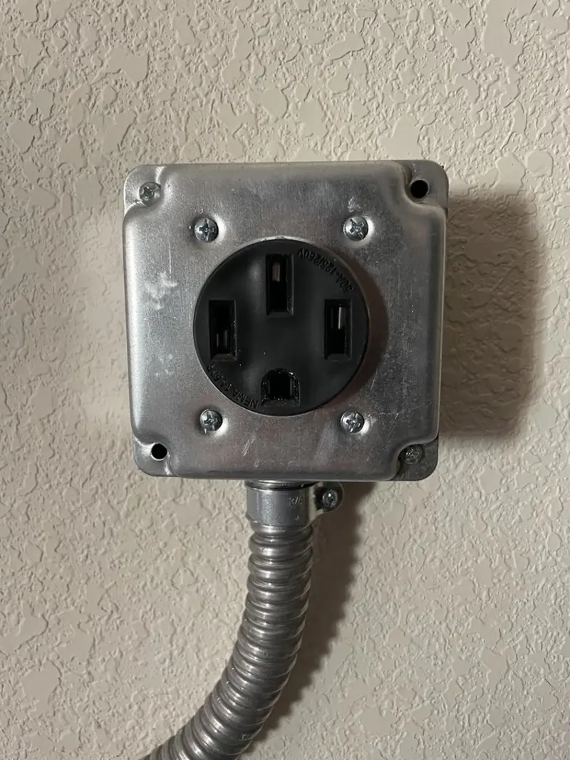 NEMA 14-50 outlet installed for Electrical Panel Upgrade in Mount Shasta